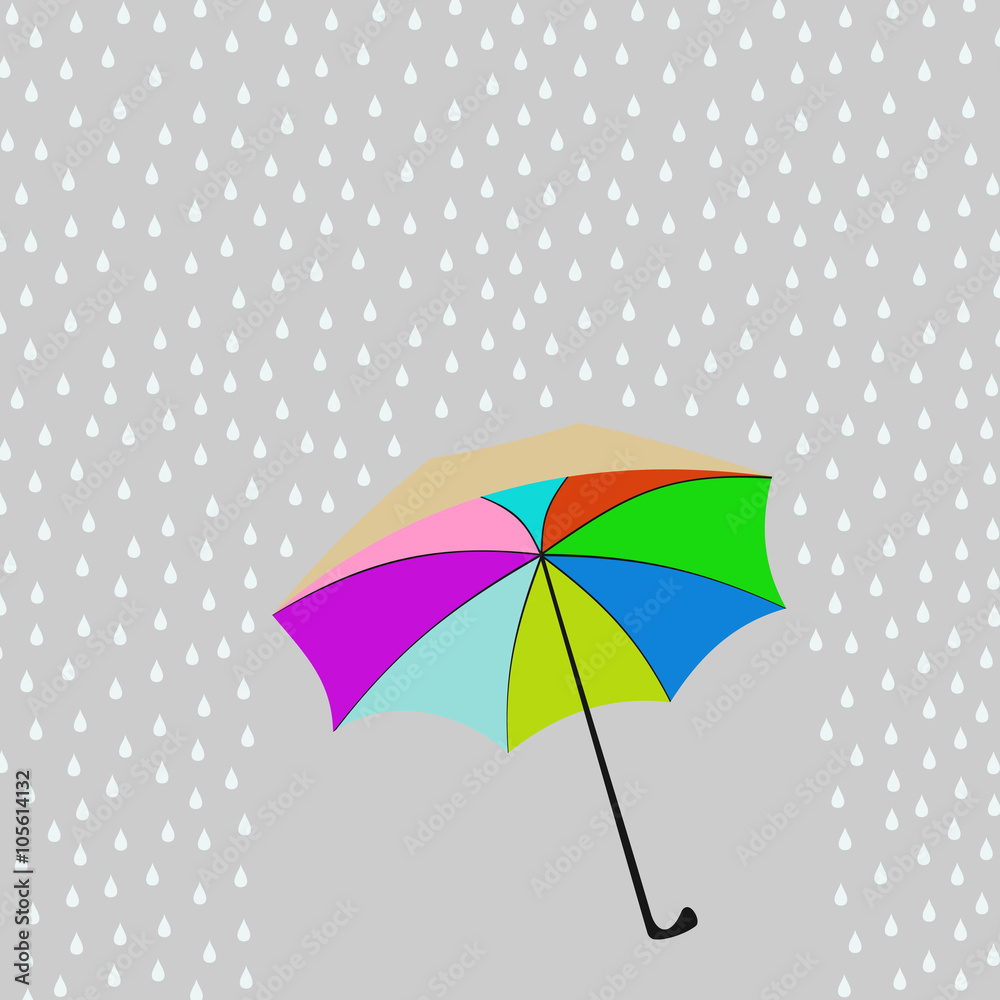 umbrella and the rain