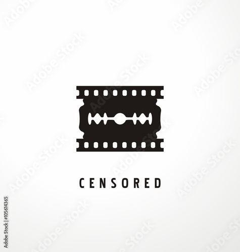 Creative symbol concept for movie censure