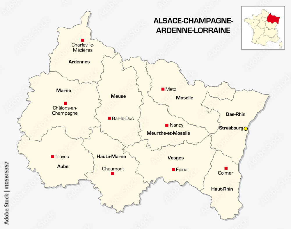 New French administrative region Alsace-Champagne-Ardenne-Lorraine
