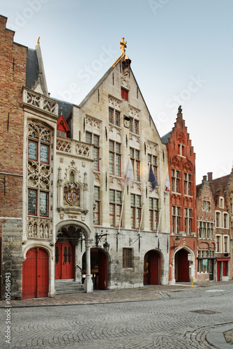 Street in Bruges. Flanders. Belgium