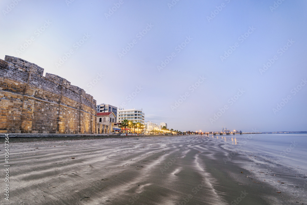 Beautiful view of the Castle in Larnaka, Cyprus