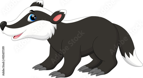 Cute badger cartoon