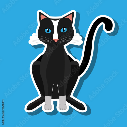 Fototapeta Naklejka Na Ścianę i Meble -  cute cat design 