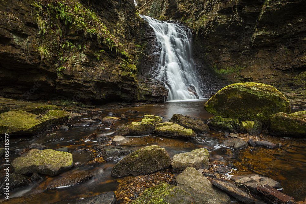 Hareshaw Linn. Waterfall near Bellingham in the county of Northumberland, England, UK. Hareshaw Linn. Waterfall near Bellingham in the county of Northumberland, England, UK.