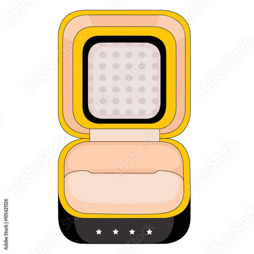 luxury case for rings vector illustration