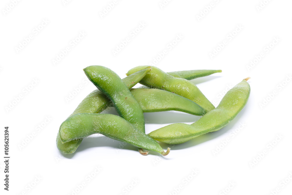 Soybean white background Soybean white background