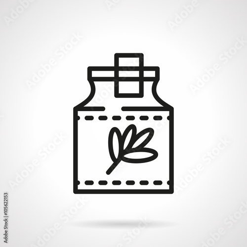Herbal tincture black line vector icon