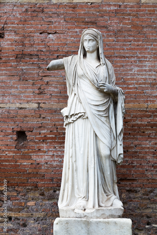 antike Skulptur im Forum Romanum, Rom, Italien