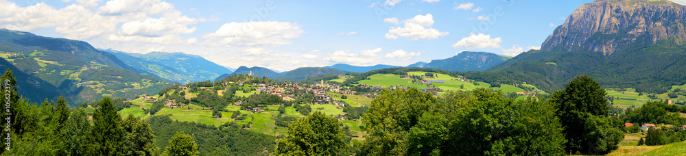 Panoramic landscape at Italian South Tyrol.
