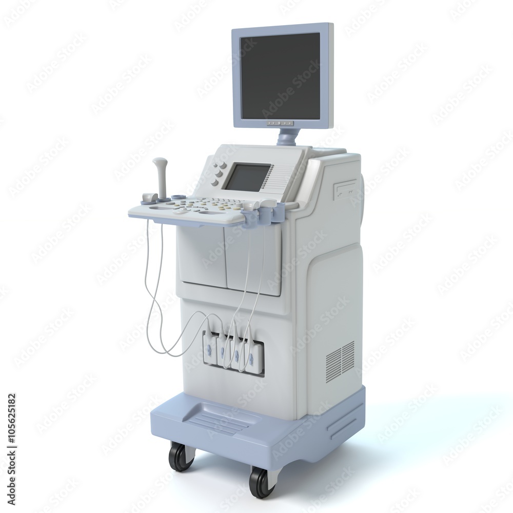 3d illustration of an ultrasound machine 3d illustration of an ultrasound machine