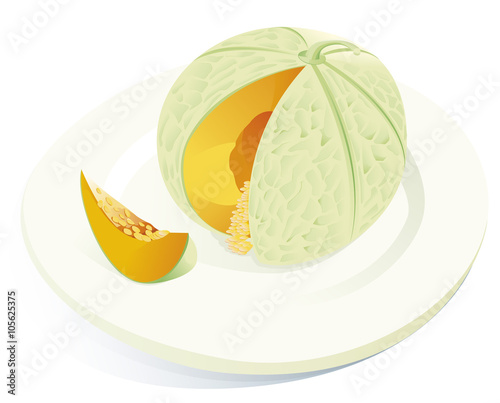 Melon dans son assiette