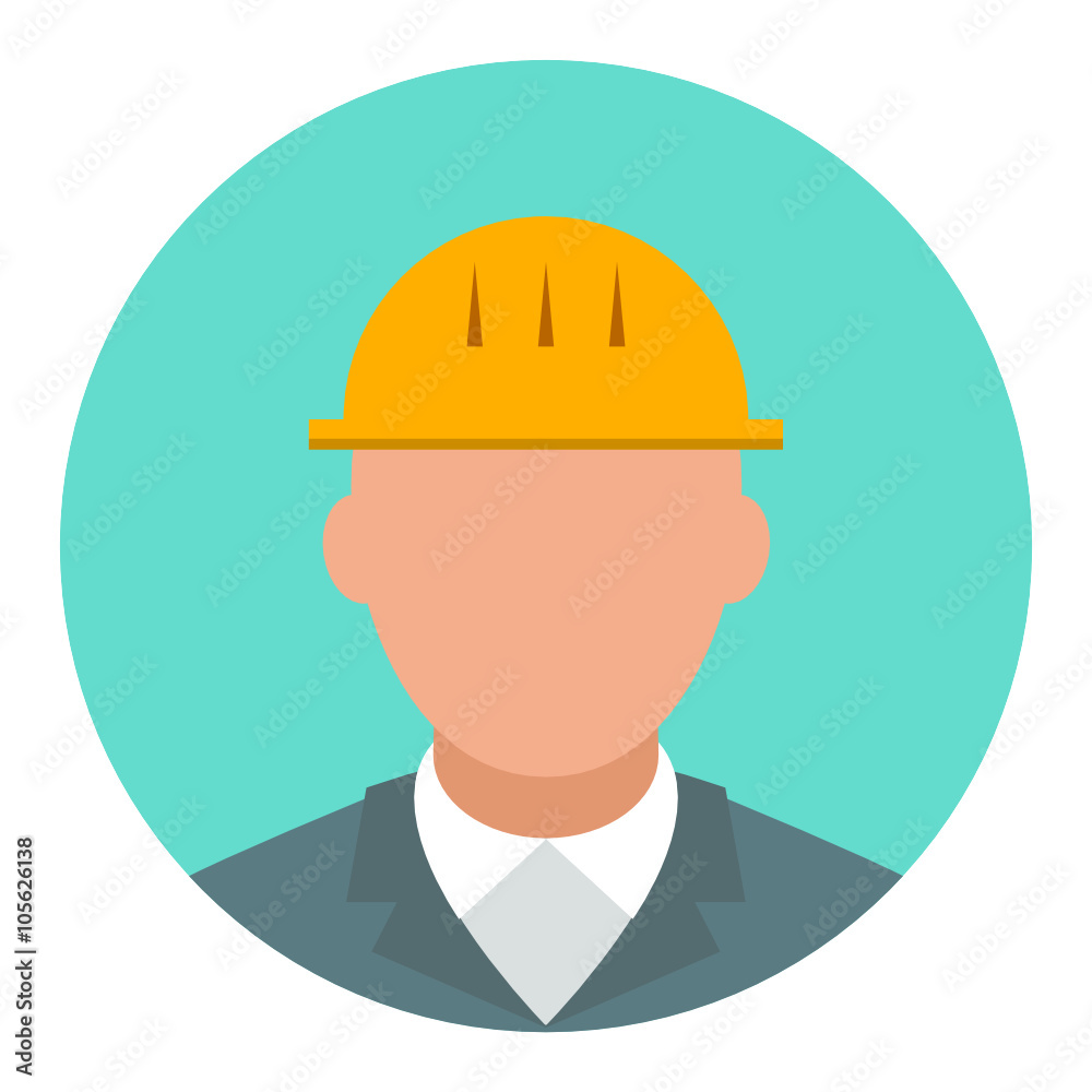 Male worker avatar icon
