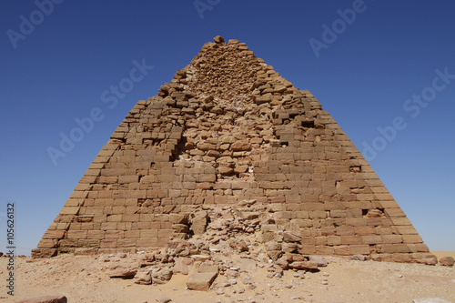 Badly damaged pyramid, Sudan
