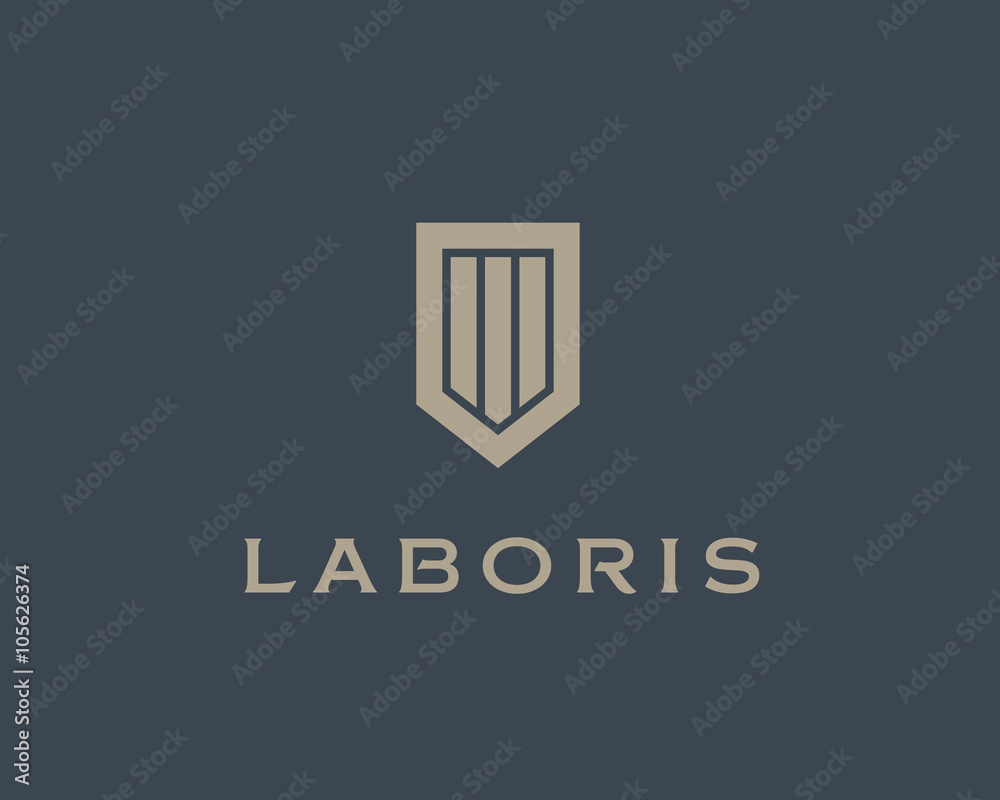 Abstract shield logo design template. Premium business sign. Universal protection vector icon. Security logotype Abstract shield logo design template. Premium business sign. Universal protection vector icon. Security logotype