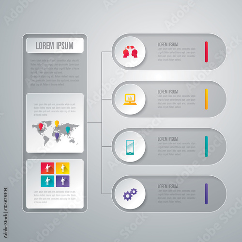Infographic design template and marketing icons.