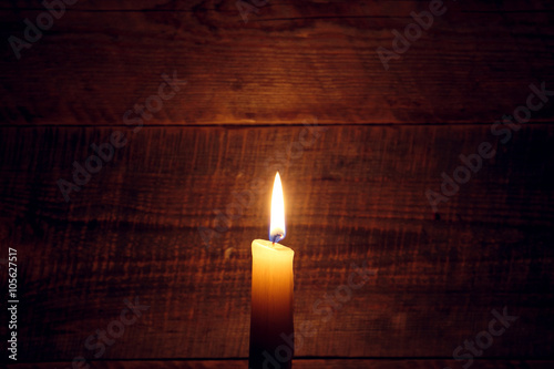 Background with candles light on wood © 279photo