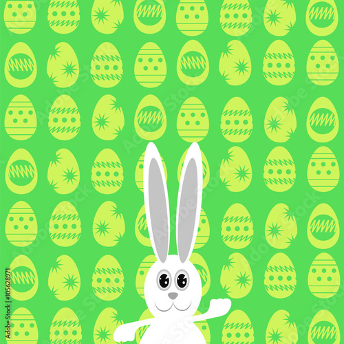 Easter Bunny. Greeting Card.