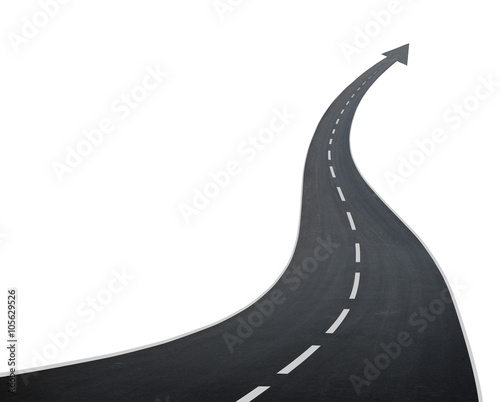 Road going up llike arrow photo