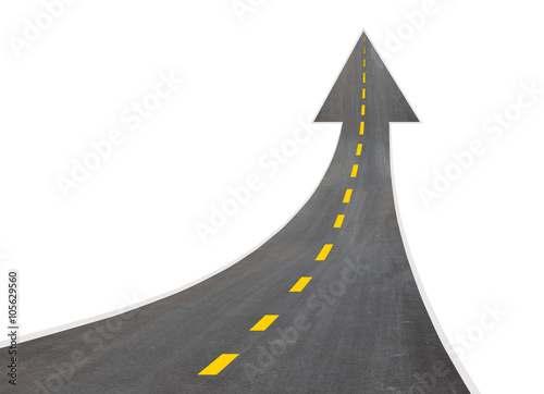 Road going up llike arrow photo