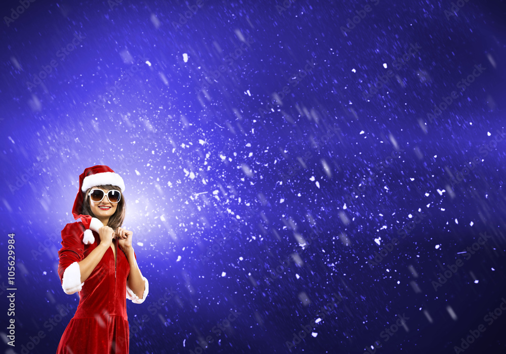 Santa girl in suit Santa girl in suit
