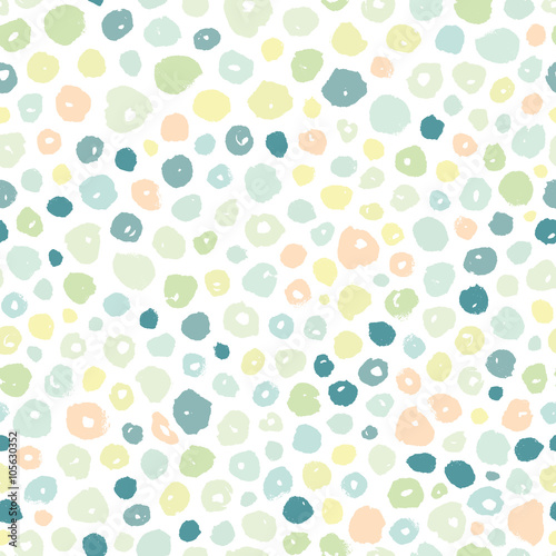 Hand Drawn Colorful Seamless Dots