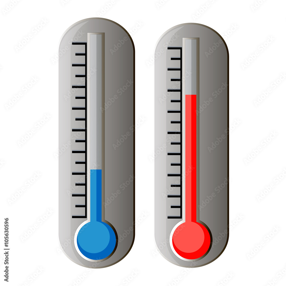 Isolated thermometers in different colors Isolated thermometers in different colors