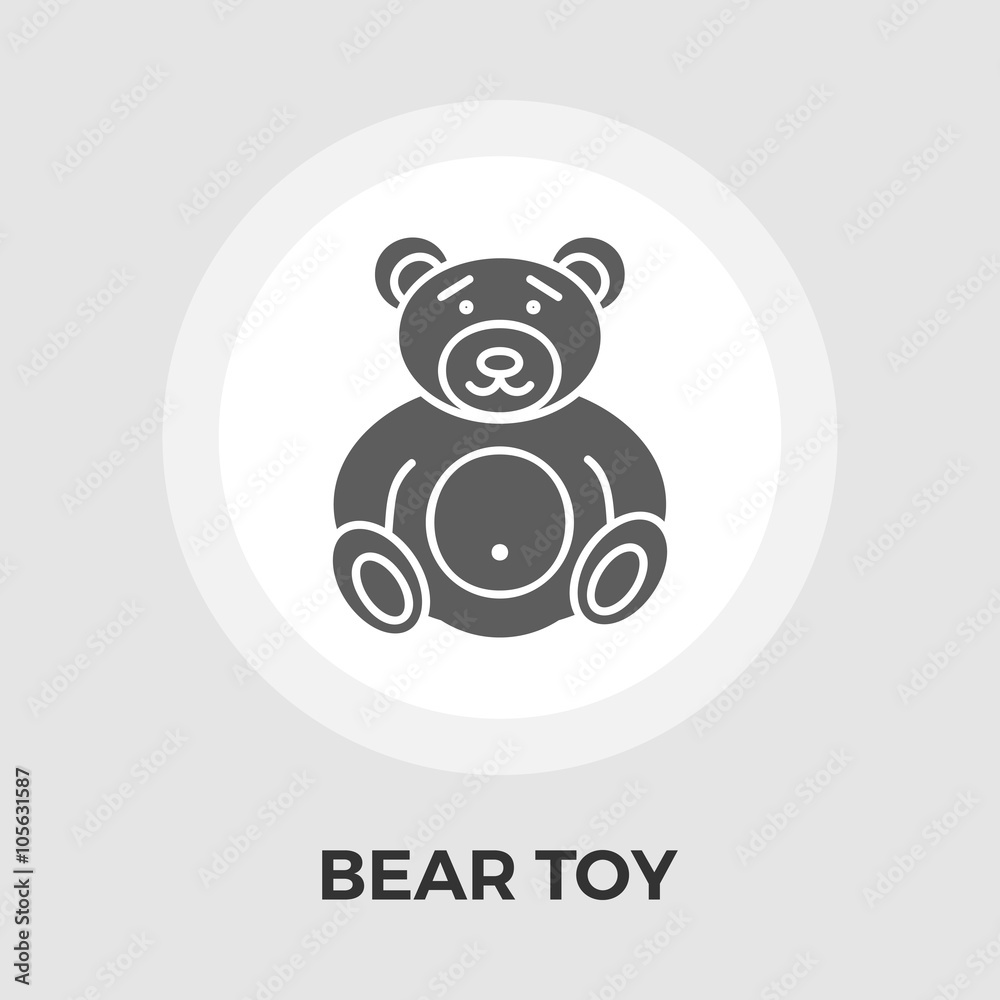 Bear Toy Flat Icon Bear Toy Flat Icon