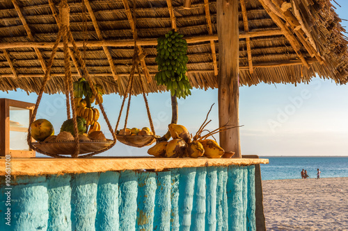 Nice beach bar zanzibar photo