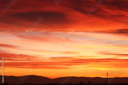 Blurred sunset sky background  © greenview