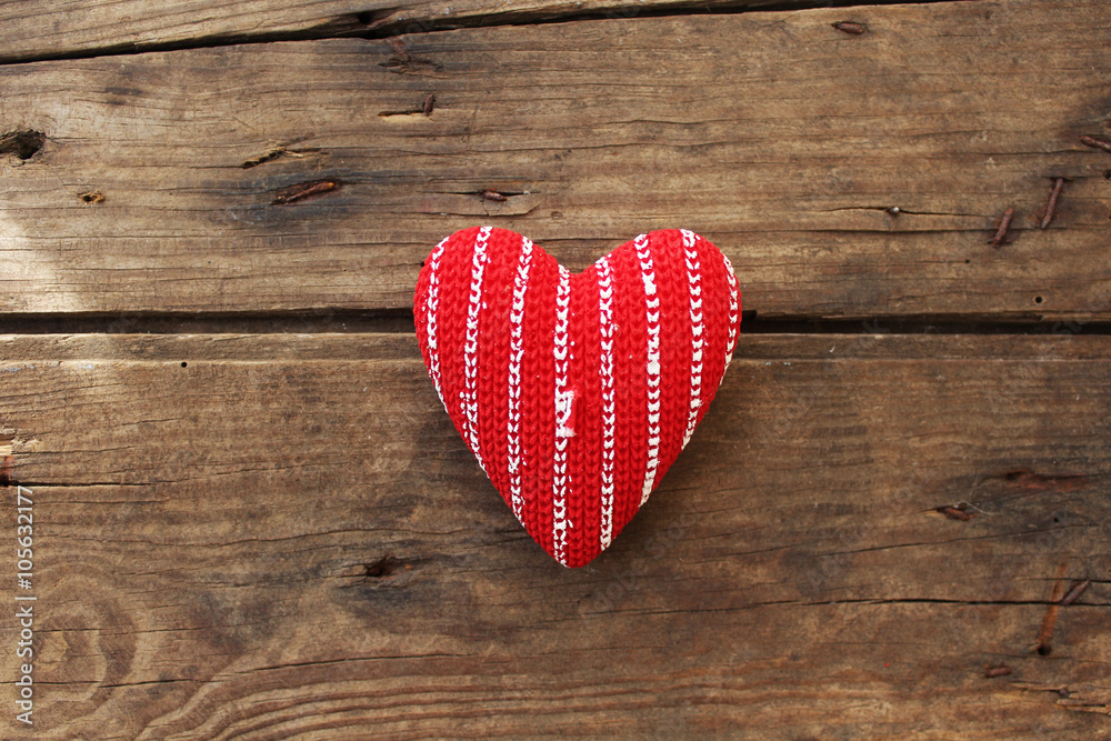 Red heart and copy space Red heart and copy space