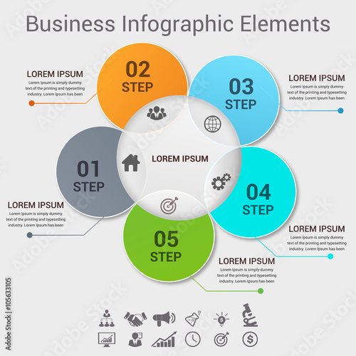 Business Infographics Vector illustration. can be used for workflow layout, banner, diagram, number options, step up options, web design.