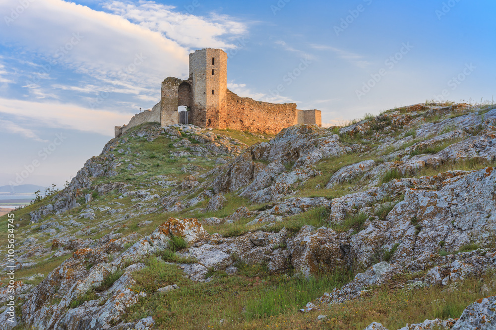 antique fortress ruins. Enisala, Romania