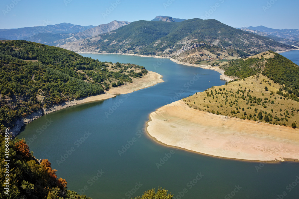 Fototapeta premium Amazing landscape of Arda River and Kardzhali Reservoir, Bulgaria