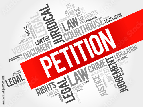 Petition word cloud concept