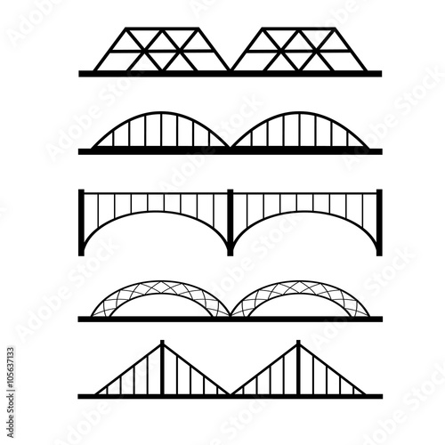 Vector set of different bridges connection