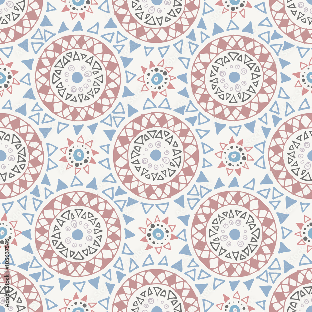 Fototapeta premium Decorative boho seamless pattern.