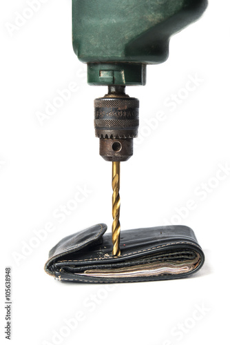 drilling a wallet