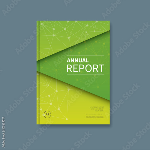annual report book cover design / business, polygon brochure flyer with elegant background, illustration eps 10