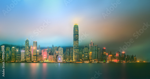 Panorama of Hong Kong and Financial district