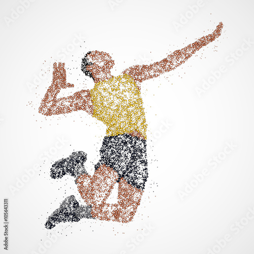 volleyball player abstract