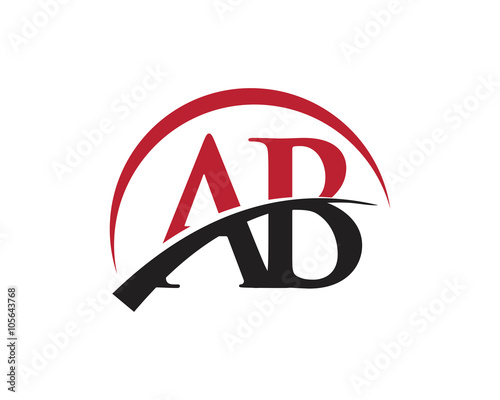 AB red letter logo swoosh