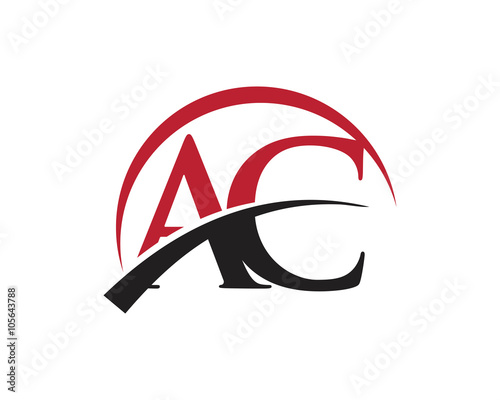 AC red letter logo swoosh