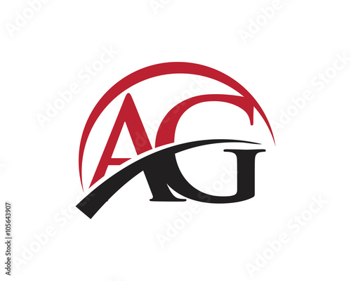 AG red letter logo swoosh