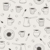 vector seamless coffee pattern