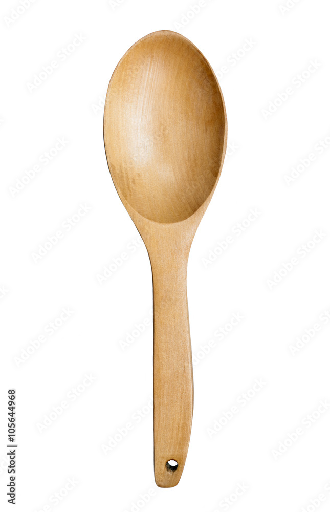 Wooden spoon isolated on white Wooden spoon isolated on white