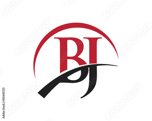 BJ red letter logo swoosh