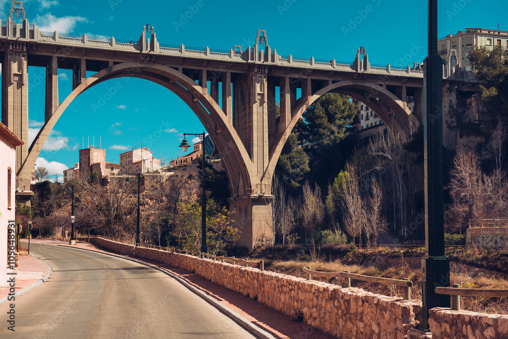 Fototapeta premium San Jordi Bridge in Alcoy city. Spain