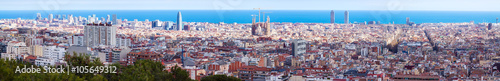 Photography view of old  district in Barcelona