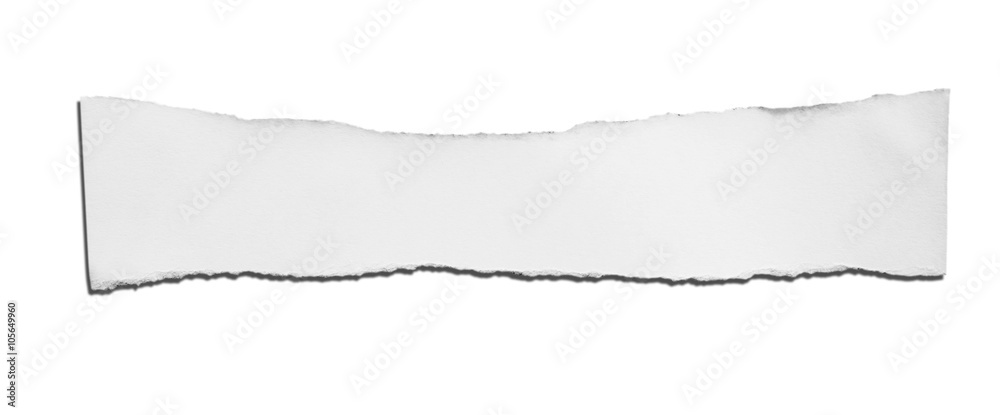 white torn paper on white background space for text