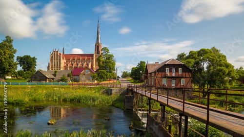 Catholic church in Herviaty, Belarus photo